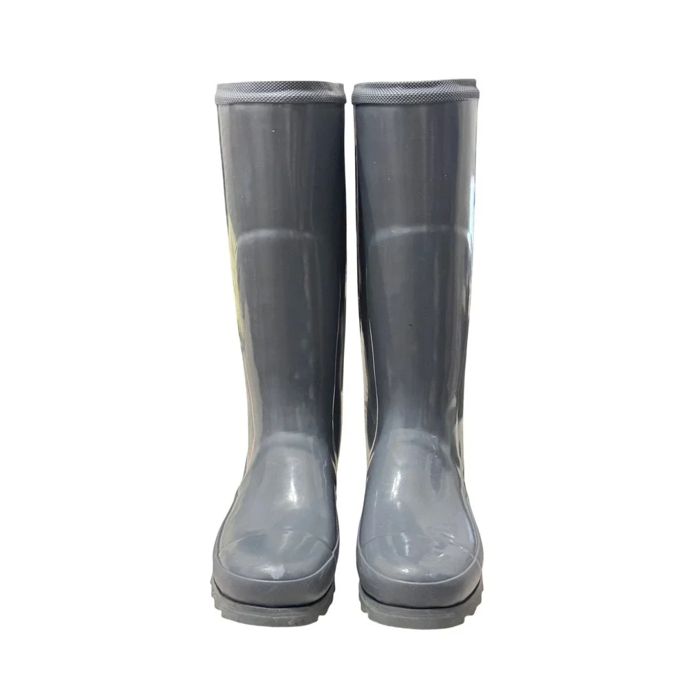 Sorel Joan Tall Rain Boots Womens 8 Graphite Gray Gloss NL2523-053